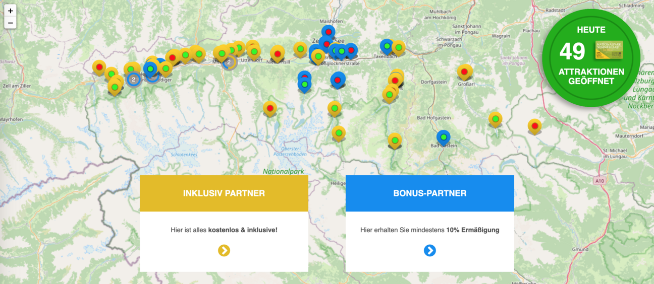 Karte Nationalpark Sommercard